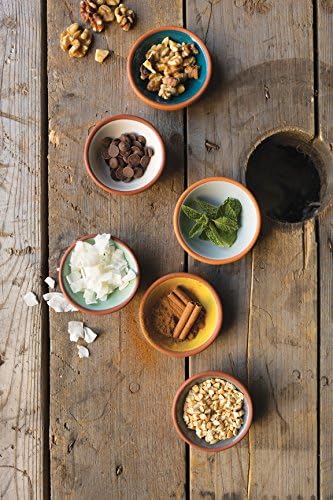 Now Designs Terracotta Pinch Bowl Set, Soy Sauce Dish, Set of 6, 1 oz