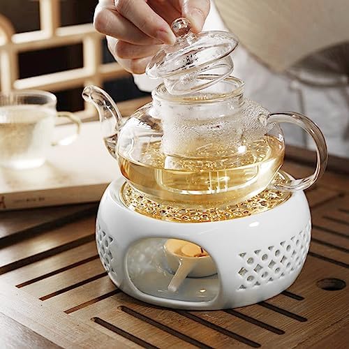 Gavigain Porcelain Teapot Heater, Hollow Frame Round Teapot Warmer