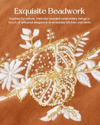 Miss Adola Fall Cotton Kitchen Towels Set of 2, 18x28, Glittering