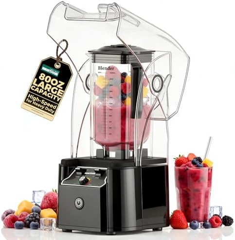 WantJoin Commercial Blender, 2200W, Black