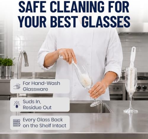 FryOilSaver Co. Crystal Stemware & Goblet Cleaning Brush, Set of 2