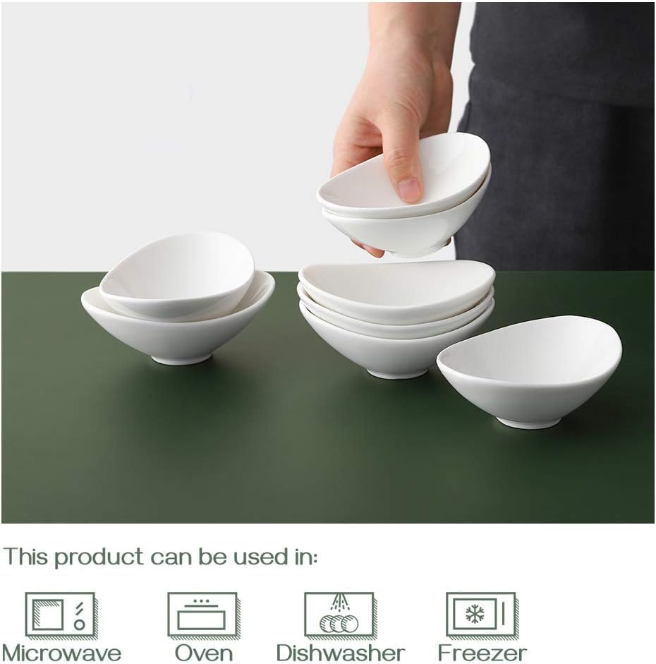 DOWAN Ceramic Dip Bowls, 3 oz 8 Pack Dipping Bowl, Mini Serving Bowls