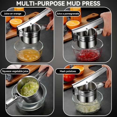 Stainless Steel Potato Ricer and Masher, Professional Kitchen Tool