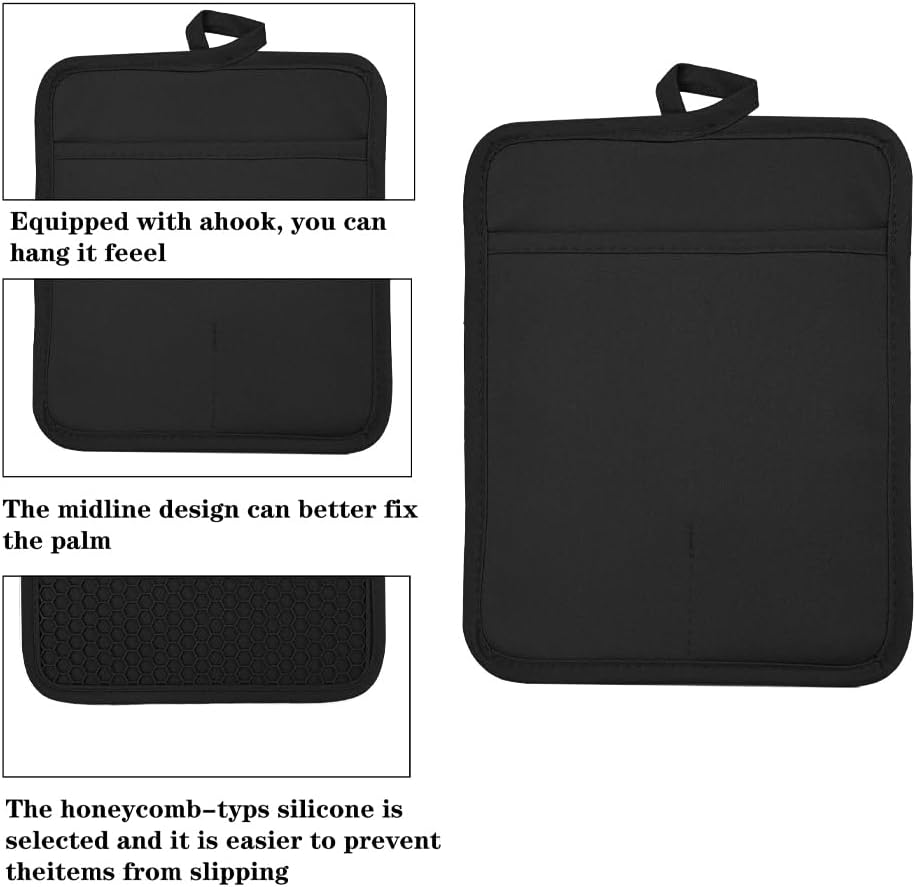 Oven Pot Holder with Pocket Cotton Heat Resistant Coaster Potholder