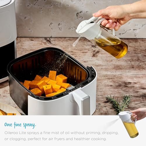 Dreamfarm Oileroo Lite Oil Sprayer, Pourer & Doser, White