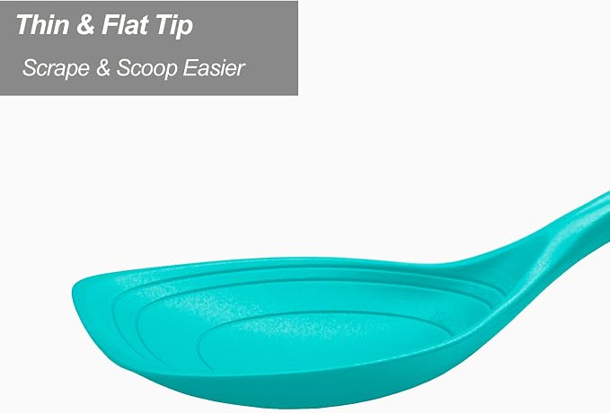 2 Pack Large Silicone Cooking Spoons set, Non-Stick Slotted/Solid Spoon set - Image 4