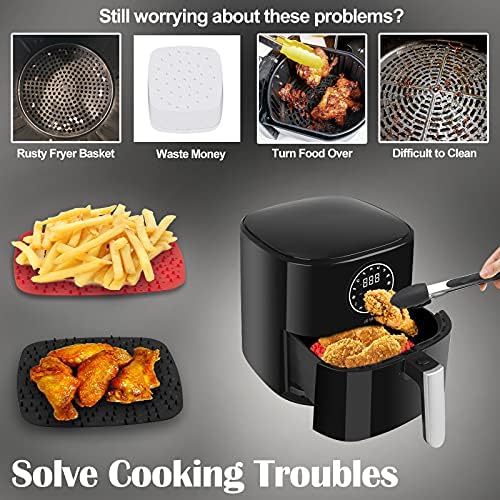 Upgrade Reusable Air Fryer Liners with Raised Silicone | Patented