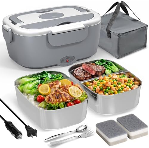 Electric Lunch Box for Adults, 15-30 Min Fast Heating Portable Food
