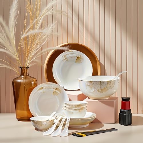 Elegant 18-leaf ginkgo plate, 8.5 and 10-inch compostable plates