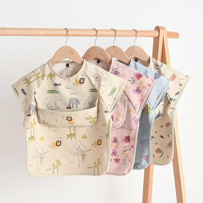 Waterproof Baby Bibs, Infant Toddler Extra Cover Feeding Bib - Image 9