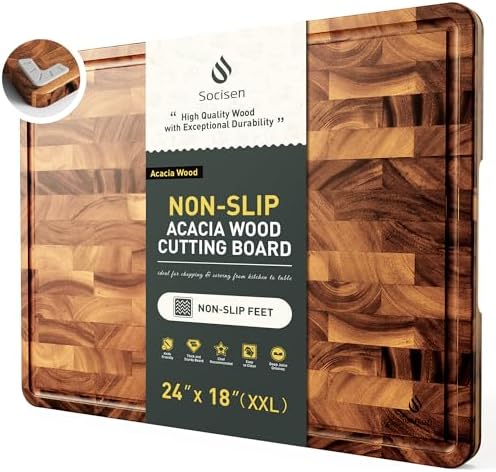 Large Acacia Wood End Grain Cutting Board