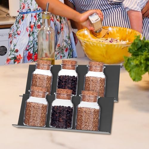 Stackable Plastic Spice Holder Rack 3 Piece with Ladder Design