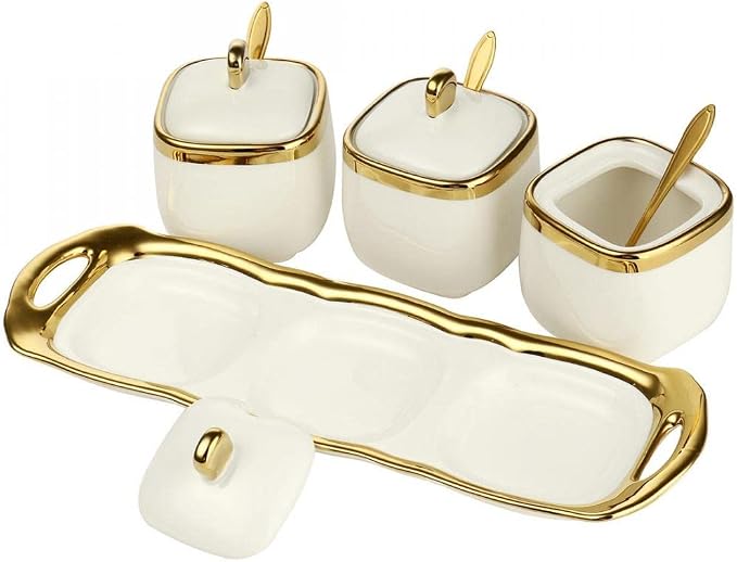 Porcelain Condiment Jar Spice Container - Image 6