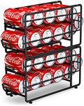 CANYAVE Soda Can Organizer Storage Rack, 2 Pack Stackable Beverage Soda Can Dispenser Organizer Holder for Refrigerator, Cabinet, Pantry (Black)