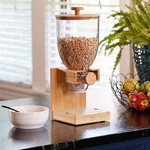 ZevrO Dry Food & Cereal Dispenser, 2.2 Cups, Brown, Single