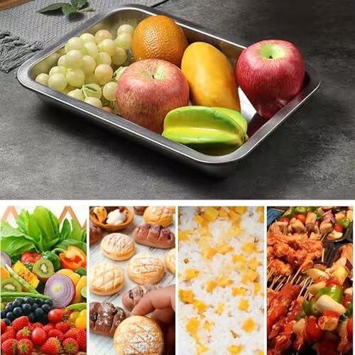 3 Pack Stainless Steel Breading Trays Set,Breading Pans for
