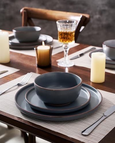 Famiware Mercury 12-Piece Stoneware Dinnerware Set, Multi-color