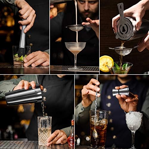 Cocktail Shaker Set, 16 Piece Bartender Kit, Cocktail Shaker