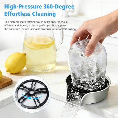 Glass Rinser for Kitchen Sink with Pull-Out Spray