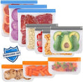 Lerine 10 Pack Reusable Freezer Bags, Dishwasher Safe