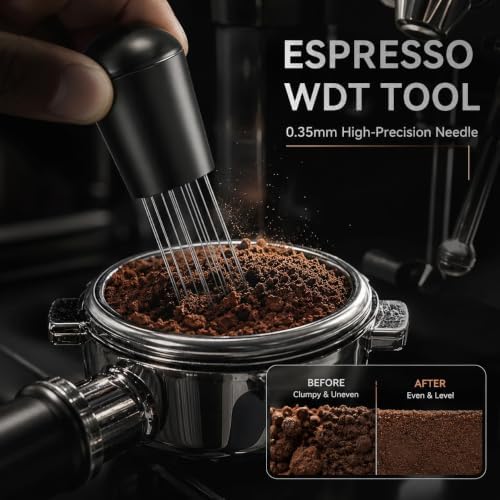 51mm Espresso Accessories Kit, Coffee Distributor & Tamper Leveler