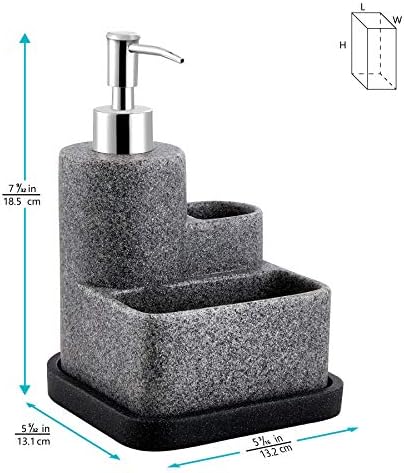 ZCCZ Black Soap Dispenser with Sponge Holder, Kitchen Soap Dispenser Pump - Image 7