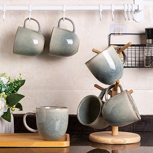AmorArc 12oz Coffee Mugs, Ceramic Coffee Mugs set of 6 for Man, Woman