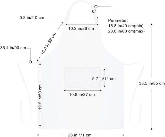 Jubatus 4 Pack 100% Cotton Aprons - Image 7