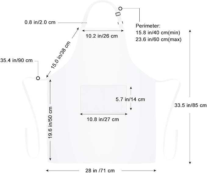 Jubatus 4 Pack Bib Aprons with 2 Pockets Cooking Chef Kitchen Apron - Image 7