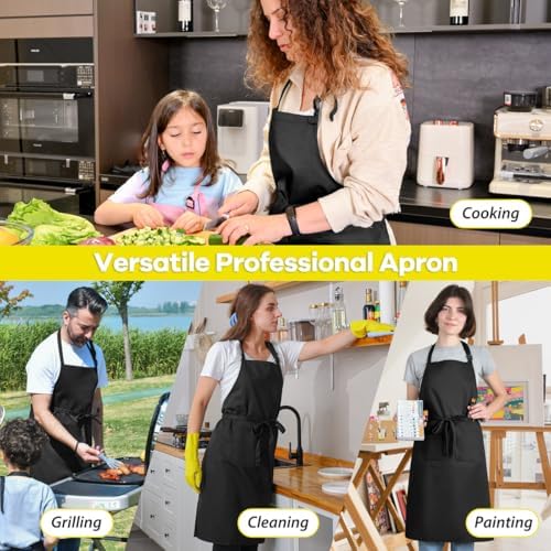 ROTANET Extra Large Apron for Men Cooking Adjustable, 2 Pockets