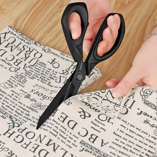 Asdirne Black Titanium Fabric Scissors, Dressmaking Scissors with