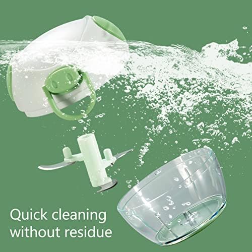 Manual Food Processor Vegetable Chopper, Small Mini Hand Pull String