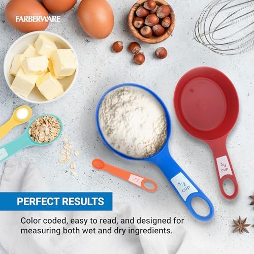 Farberware Measuring Cups and Spoons Set, 12-Piece Rainforest