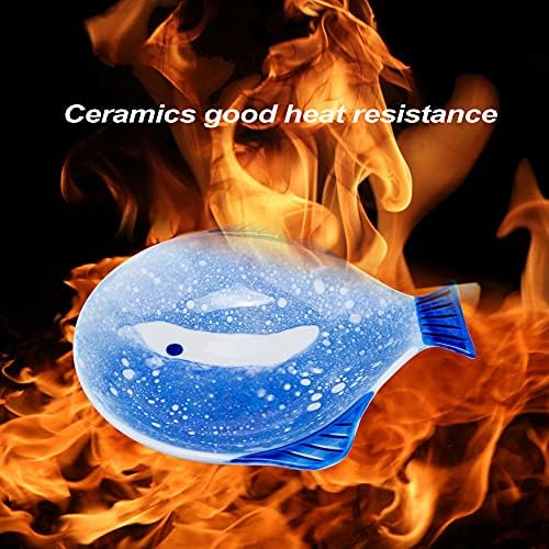 2 Pack Ceramic Spoon Rest for Stove Top,Spoon Holder for Kitchen