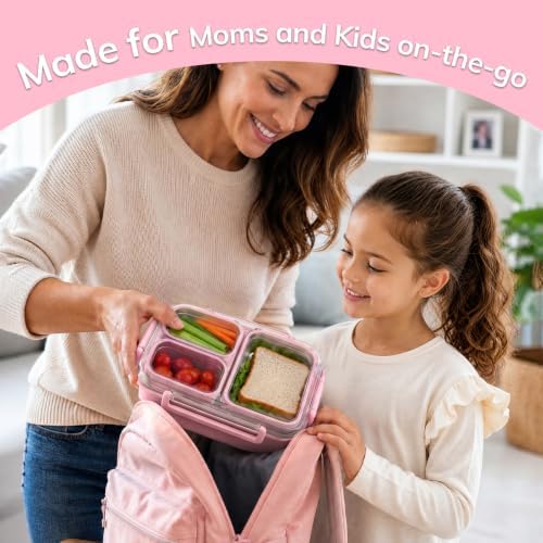 KHOXU 28oz Stainless Steel Bento Box, Pink