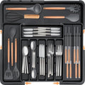 Homecor Expandable Silverware Organizer, Black