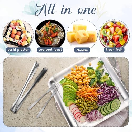 Baderke 2 Set 9" Chilled Serving Tray for Parties with Compartments