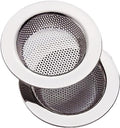 2-Pack Kitchen & Bathroom Sink Drain Strainers I 4.5 Inch Bathroom