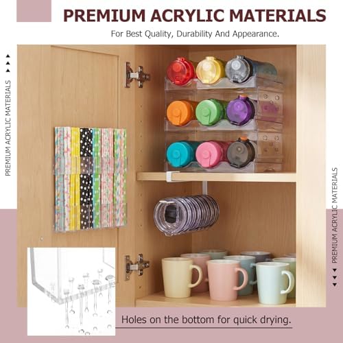 4 Pcs Water Bottle Organizer Set for Kitchen Cabinets
