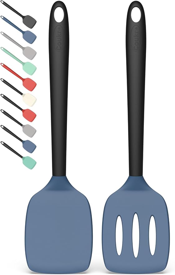 Coukre 2 Pack Silicone Spatula Set, High Heat Resistant, BPA Free Kitchen by Coukre