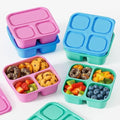 Canfanni 6 Pcs Snack Box Container Set, Reusable 3&4 Compartment Meal