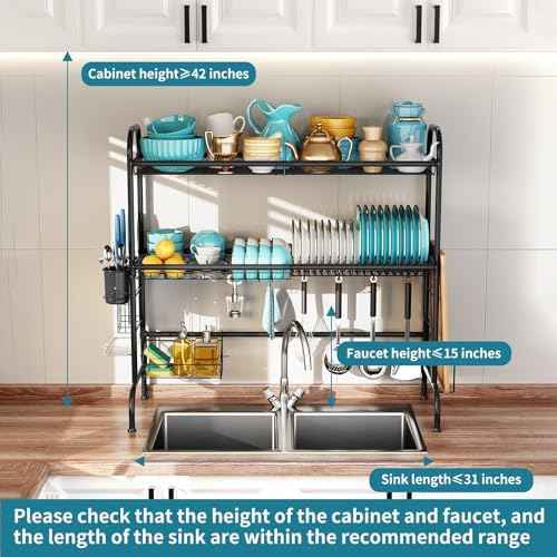HOWDIA 3-Tier Stainless Steel Dish Drying Rack
