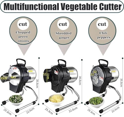Electric Vegetable Chopper, 1-5mm Slicer/Shredder