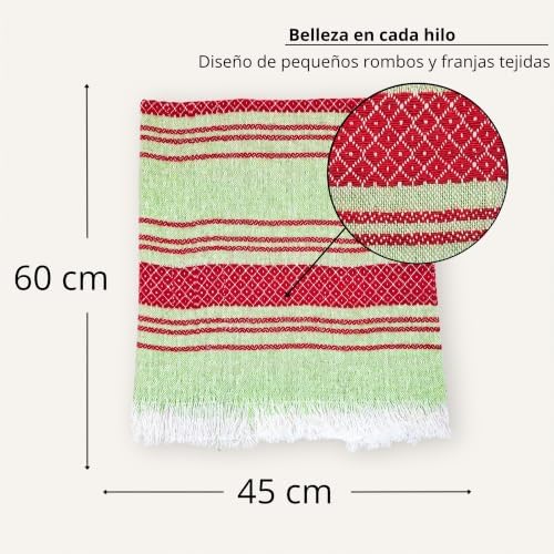 Jacq & Jürgen – Set of 6 Multicolor Cotton Cloth Napkins – 22"x18"