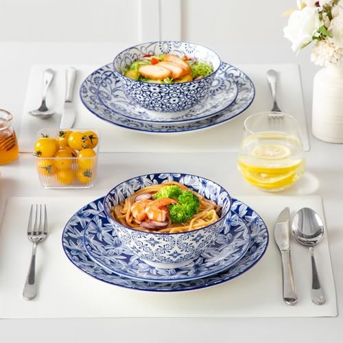 vancasso SELENE 24 oz Cereal Bowls set of 6, Ceramic Soup Bowls for