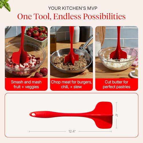 GIR Silicone Quad Meat Chopper, Red