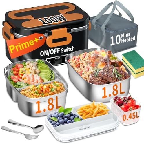 IFENROL Electric Lunch Box for Adults, 1.8L 100W Heating Lunch Box for