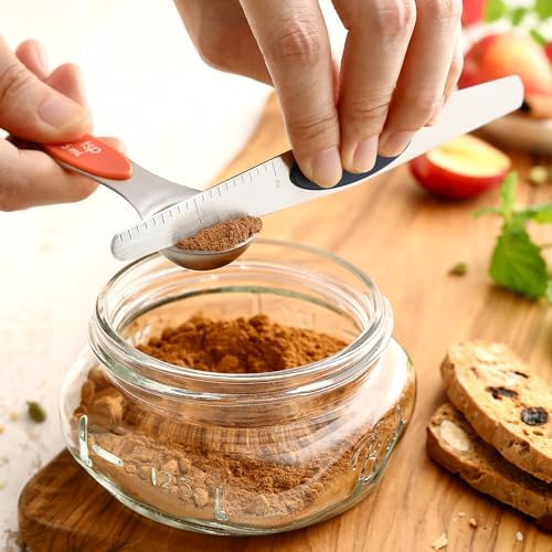 Spring Chef Dual Sided Magnetic Measuring Spoons Set, Mountain
