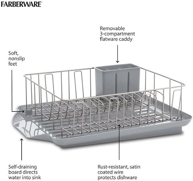 Farberware Classic 3-Piece Dish Drying Rack Set - Image 2