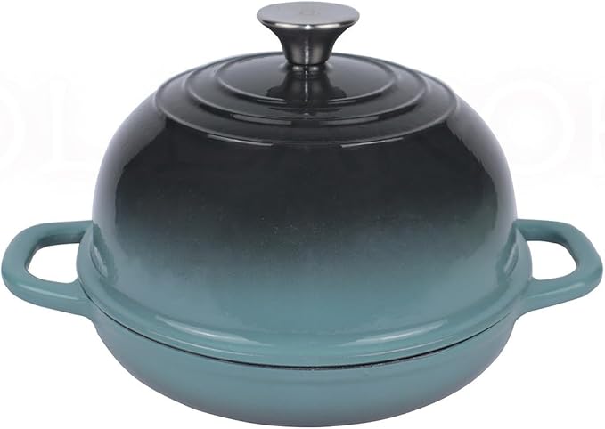 Dutch Oven for Bread Baking, Enameled Cast Iron Dutch Oven Pot by OLLAKOK